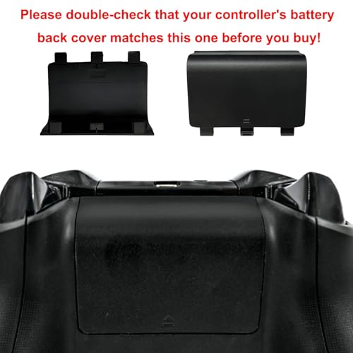 Image of 4 Pack Battery Back Cover for Xbox One Controller Battery Back Pack /Shell Cover Repair Part for Xbox One S /X Controller,NOT for Xbox Series X /S(Black)