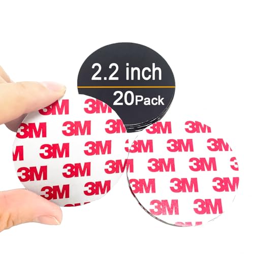 55MM Big Round Magnets with Adhesive Backing,Precut Strong Sticky Magnetic Dots Tapes for DIY Crafts Projects Whiteboard, Fridge, Organization(Diameter 2.2\" x 0.08\" Thick-20PCS)