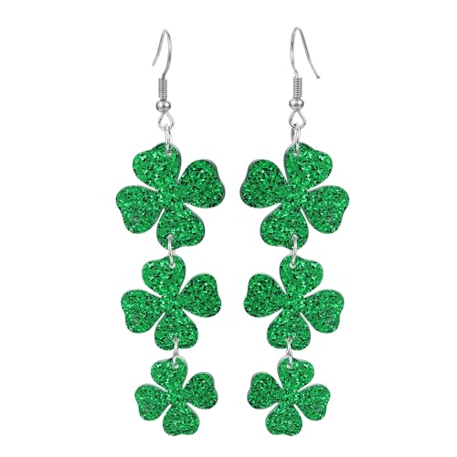 St Patrick's Day Earrings for Women Girls,Shamrock Dangle Earrings Green Clover Hat Drop Earrings Good Luck Hat earrings st. patricks day accessories Jewelry Gift (G)