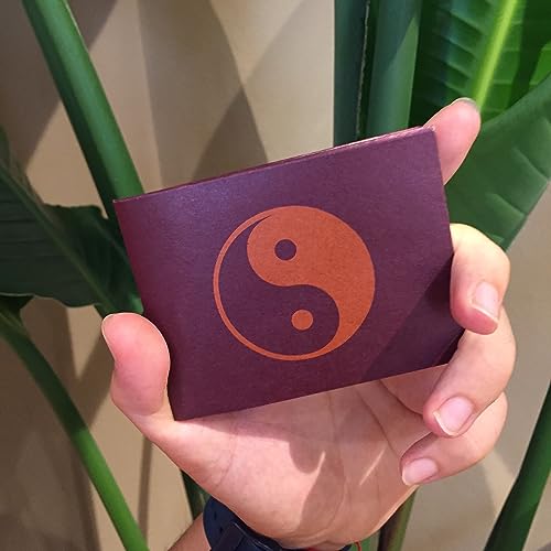 Slim Organic Vegan Eco Friendly Recycle Paper Minimalist Gifts For Man Women Wallets Yin Yang4