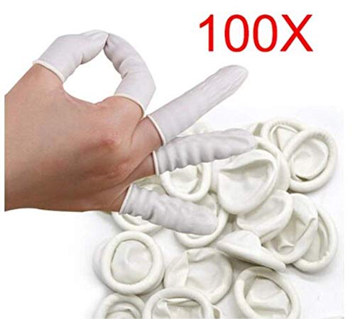 FKaiYin 100pcs Practical Finger Cots Nail Art Latex Fingertips Protective Small Rubber Gloves Practical Disposable Anti Static Future experience