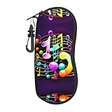 XTUAG Kuh Hirsch Bäume Weihnachten Sonnenbrille Soft Case mit Gürtelclip, tragbares Brillenetui...