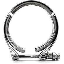 KVAEY V Band Clamp for Turbo, Automotive Stainless Steel Turbo Clamp with Male Female Flange 3.5"