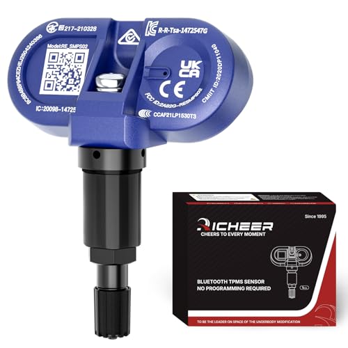 Richeer Upgraded Bluetooth TPMS Sensor for 2020-2025 Model 3, Model Y, Model S, Model X, Tire Pressure Monitoring Sensor Replacement OE# 1490701-00-B, 1490701-01-B, 1490701-01-C