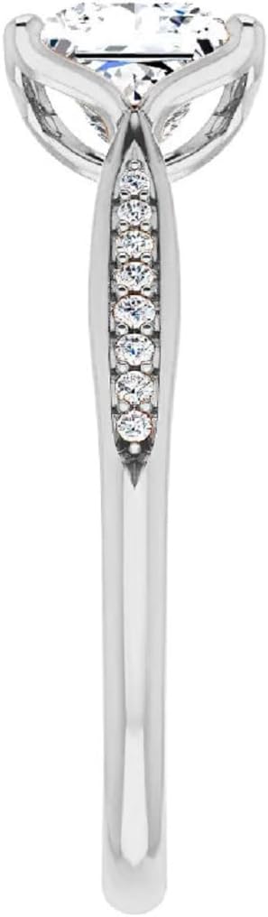 Princess Cut 1.50 CT Solitaire Moissanite Engagement Ring in 10K 14K 18K Gold & 925 Sterling Silver Anniversary Promise Ring for Her