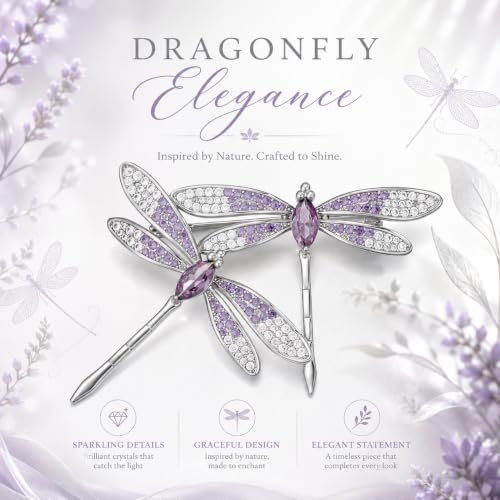 Image of Fashion Dragonfly Booch Pin Jewelry Gift for Women