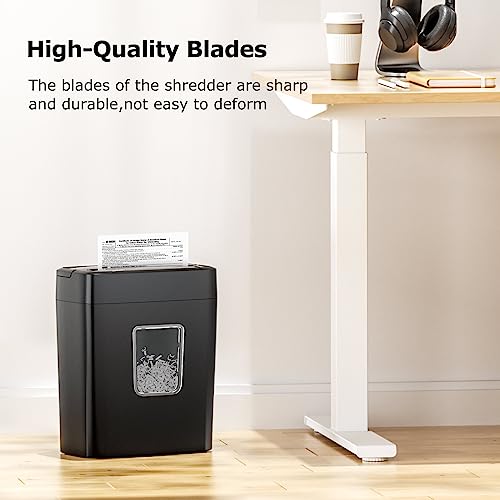 Bonsaii 8-Sheet Cross-Cut Paper Shredder for Home Office, P-4 Security, Shreds Credit Cards, Staples, Paper Clips, Overheat Protection, Easy Jam Clearance, 16L Bin (C261-C NEW) - Image 7