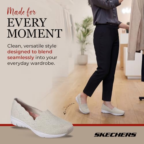 Image of Skechers Women's Seager Stat Scalloped Collar Engineered Skech-Knit Slip-on Classic Fit Loafer