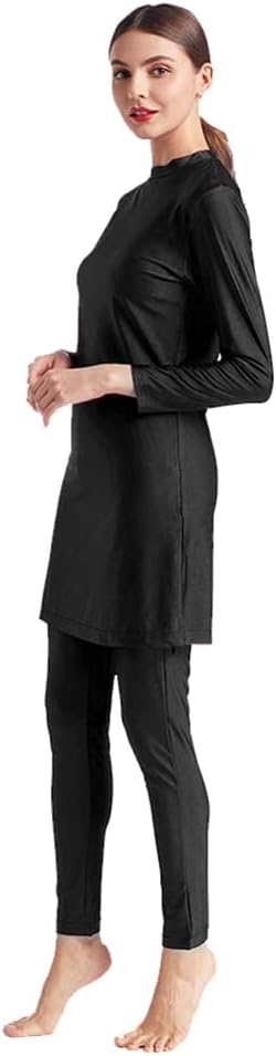 ODIZLI Women Modest Muslim Swimsuit Full Coverage Swimwear Islamic Hijab Swimming Burkini Swim Suit Solid Color - Image 3