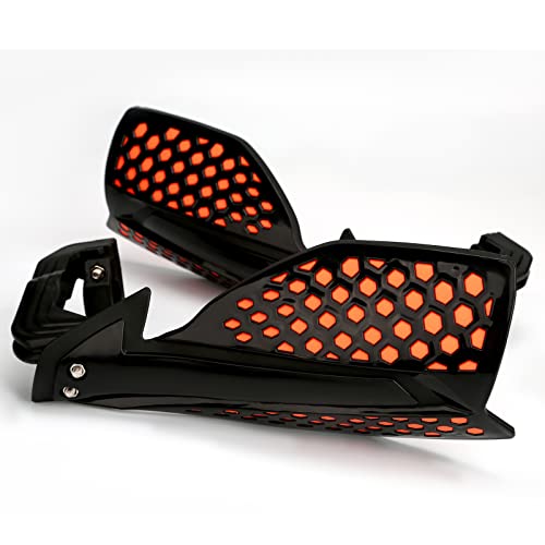 Handguards, Dirt Bike Handguards With Universal Mounting Kits,Atv Motorcycle Handguards, Dirt Bike Accessories, Black And Orange #TOP2