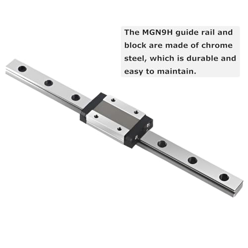 KGTCN MGN9H 250mm Länge Mini Lagerstahl Linearführung Linearschiene Linearführungsschiene mit 1 Stück Hohe Präzision MGN9H Lager Gleitblock, für DIY 3D-Drucker und CNC-Maschine – Bild 5