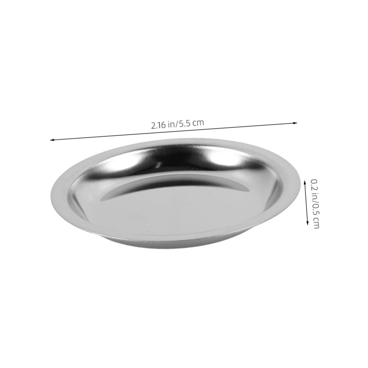 GLEAVI Metal Tea Coaster Set Round Tea Bag Resting Plate Dish 4 Pack Heat Insulation Coasters for Home