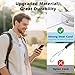 MoKo Anti-theft Phone Tether, Universal Phone Lanyard Retractable Steel Line Cellphone Strap with Locking Carabiner and Metal 360° Tether Tab for Outdoor Hiking Climbing Fishing, Transparent & Silver