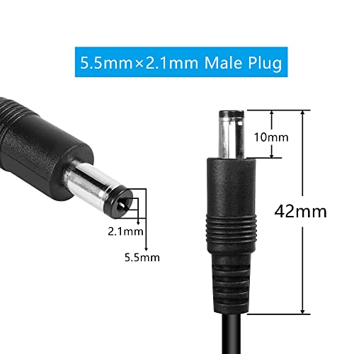 PNGKNYOCN DC 5.5mm x 2.1mm to 4mm Banana Plugs Cable,DC 5521 Male to 4mm Bullet Banana Plug 18AWG Cable Connector 1M/ 3.2FT (2-Pack) - Image 2