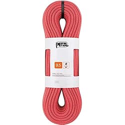 PETZL, Arial® 9,5 mm, Cuerda, Rojo, 80 m, Unisex-A...: Diámetro: 9,5 mm. Peso por metro: 58 g Tipo de cuerda: (CE EN 892, UIAA): cuerda única. Construcción: 40 veces. Materiales: poliamida Porcentaje de vaina: 40 %; factor de número de caídas 1,77: 7 Alargamiento estático: 7,6%; alargamiento dinámico: 32...