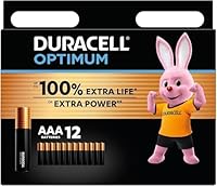 12 x Duracell AAA Optimum (1 Blistercard a 12 Batterien) 12 Batterien (MX2400 / Mini Stilo/Micro)