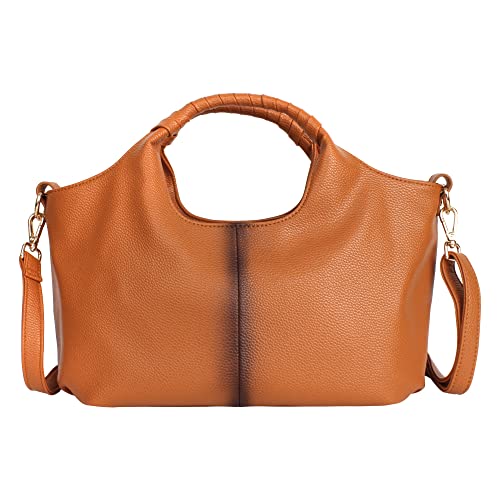 Women's Leather Handbag Purse Top Handle Satchel Bag Designer Clutch Purse Multi Pockets Crossbody Shoulder Bag