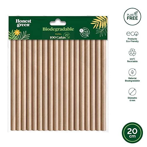 Eco Natural 400 cannucce di carta usa e getta, 20