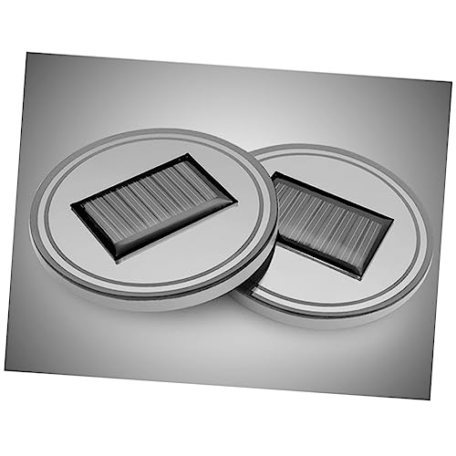 Portavasos LED solar rojo impermeable para carro miniatura 7