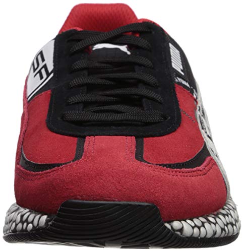 PUMA Men's Scuderia Ferrari Speed Hybrid Sneaker, Rosso Corsa White Black, 5 M US