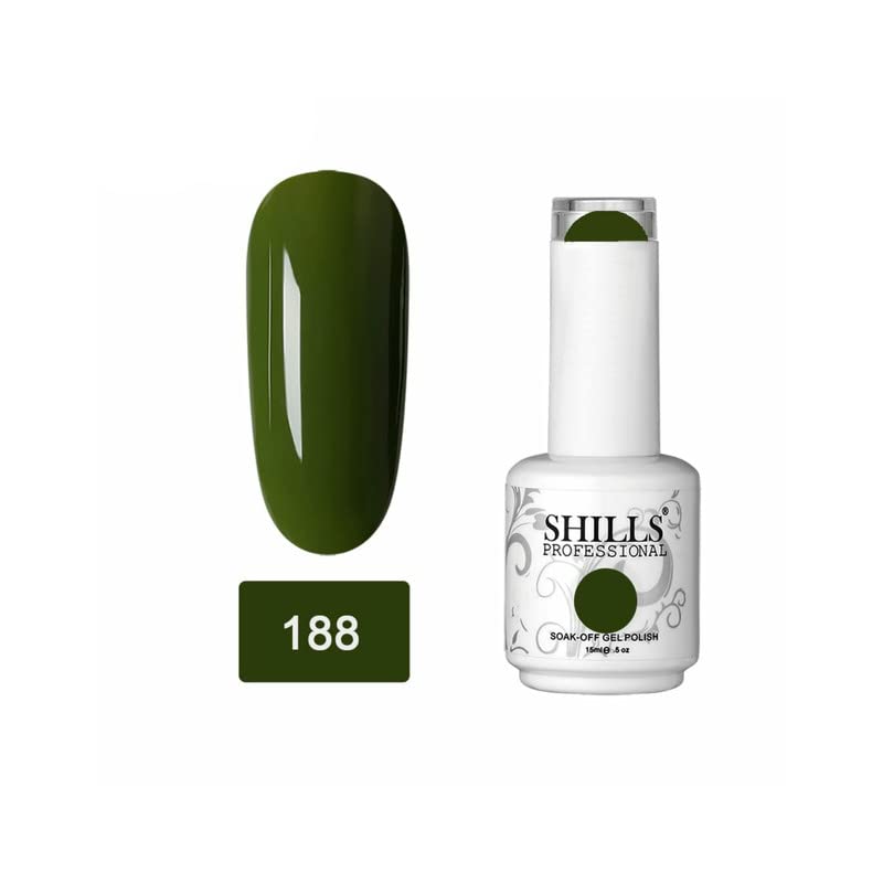 Image of SHILLS PROFESSIONAL UV /LED Soak Off Gel Polish (Gel Nail Polish) Nail Art Nail Polish Color Shade 188, Glossy Finish, 15ml
