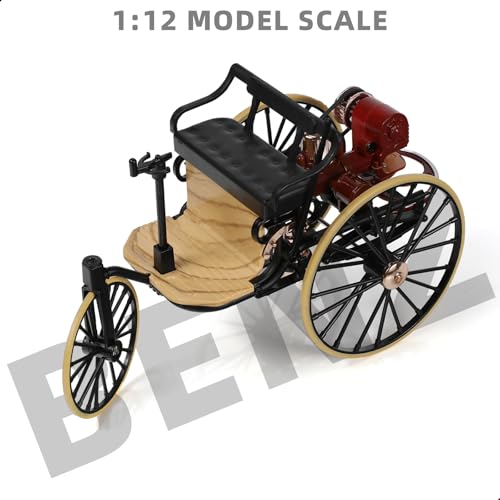 Image of Compatible for Mercedes Patent Motor Car No. 1 Model Car Beautiful 1:12 scale replica of the world's first car, a wonderful ornament, home decoration, perfect for collectors and history lovers
