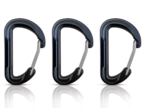 Lot de 3 petits mousquetons, mousquetons, mousquetons, porte-clés, mousqueton, grande ouverture, mousqueton pour camping, trekking, sport, randonnée, pêche, etc Cover