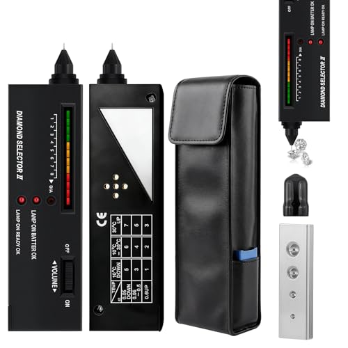 Portable Electronic Diamond Tester Pen Professional Moissan Diamonds Tester High Accuracy Jewelry Detector with LED Light for Diamond Jade Ruby Crystal Sapphire Agate gems Multi Gemstone Precious