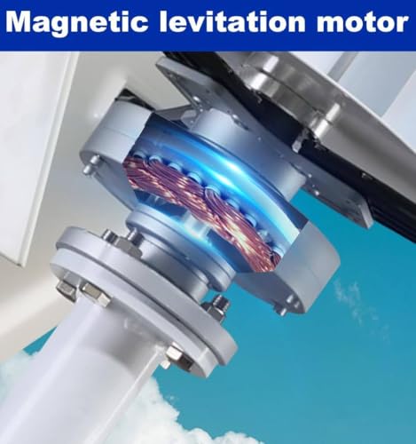 Kit generatore Eolico da 12V, 24V e 48V con regolatore MPPT - Mulino a Vento ad ASSE Verticale per la Generazione di energia Domestica e per Esterni, Soluzione di energia rinnovabile ecologi