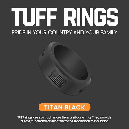 Tuff Rings Solid Silicone Ring Breathable Rubber Wedding Rings for Men, Lifetime Coverage, Unique Design, Comfort Fit Ring3