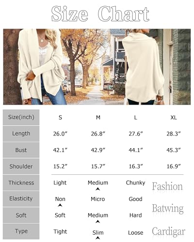 Mafulus Women's Cardigan Sweaters Oversized Chunky Knit Kimono Slouchy Wrap Batwing Open Front Outwear Coat4