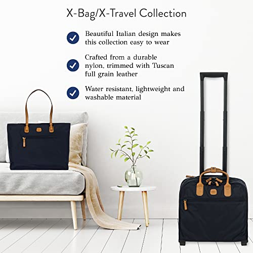 Bric's X-Bag/X-Travel 2.0 - Pilot Bag - Rolling Carry On Luggage - Business - 14 X 15.5-Inch Luggage Laptop Bag, Navy #TOP3