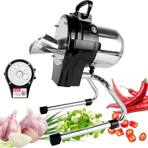 110W Commercial Automatic Scallion Chopper & Cutter - Efficient Spring Onion & Vegetable Shredder for Green Onions, Peppers, Carrots, Easy Clean Removable Parts (FC-110SC)