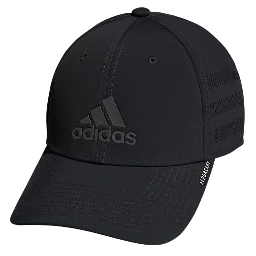 adidas mens Gameday 3 Structured Stretch Fit Baseball Cap, Black, Large-X-Large US