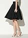 Persun Women's Basic Flared High Waist Midi Skater Skirt,Black,M