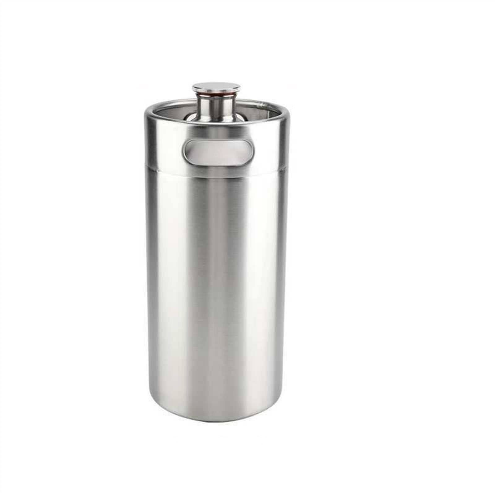Heimbrausystem 4L Edelstahl Bierfass Mini Fass Neueste Bier Growler Proof Top Deckel Bierflasche bierbrauset