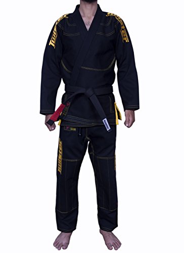 High-Quality Twister Black Mamba BJJ Gi + White Belt Togo