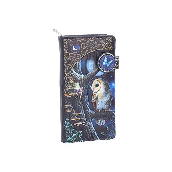 Nemesis Now Lisa Parker Geldbörse Fairy and Owl 18,5 cm, PU, Schwarz, Einheitsgröße