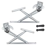 Brock Replacement 4 Pc Set Manual Window Regulators & Black Plastic Window Crank Handles Compatible...