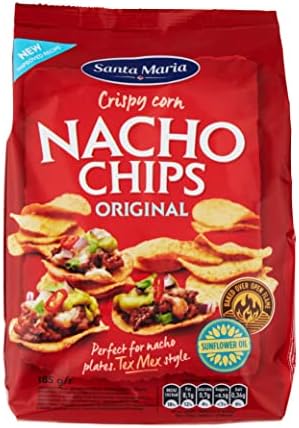 Nacho Chips | Santa Maria | Nacho Chips Crispy Corn Original | Total Weight 185 Grams