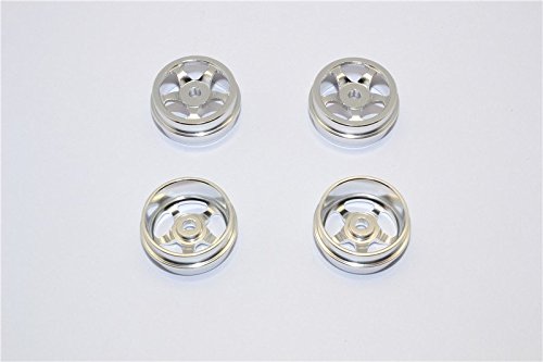 GPM XMods Evolution Touring Upgrade Parts Aluminum Front & Rear Bold Rims (Star) - 4Pcs Set (Ridge) Silver
