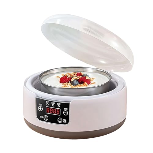 Máquina De Yogurt Multifunción: Electrodomésticos De Cocina Acero Inoxidable, Temperatura Estable | Tamaño Pequeño Con Ajuste Automático Integrado, Preparador De Yogurt Fresco Para Uso Doméstico