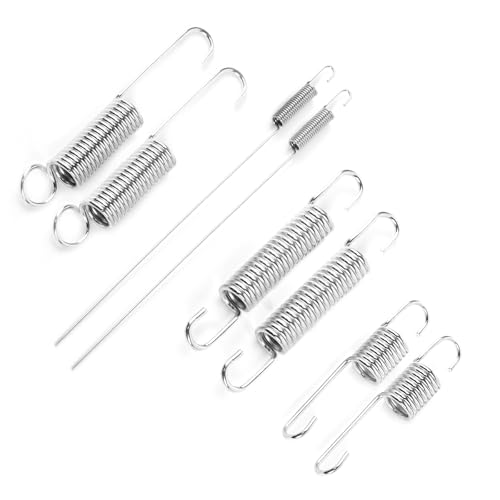 Ongfuwu 8PCS Motorcycle Kickstand Spring, Metal Kick Side Stand Spring, Stainless Steel Kick Stand Spring Replacement Universal for Motorcycle, Bicycle, Mini Bike, Electric Scooter
