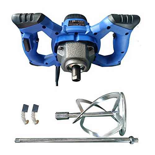 Powerful Paddle Mixer Electric Drill Mixer with M14 Thread Mixing Stirring Rod, 120mm Mixer Diameter, Adjustable 6-Speed Easy to Operate, Lock Button, for Mixing Paint, Plaster, Cement, Resins