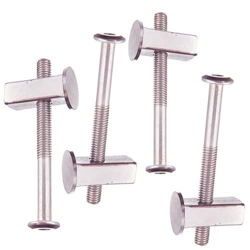 Bed Bolts HEAVY DUTY M8 8mm Replacement Fixing Kits Square end Block Nuts (4 Square Nuts + 4 Bolts)