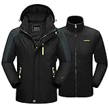 MAGCOMSEN Winter Jacket for Men with Hood 3-in-1 Jacket Ski Jacket Fleece Lined Jacket Snowboard...
