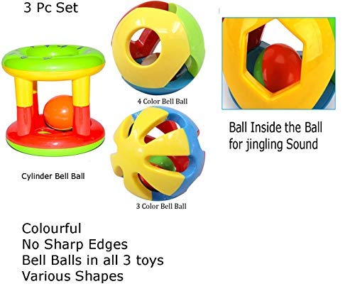 Image of Vibgyor Vibes Plastic; ABS Toys, Multicolour, Set of 3