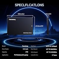 fanxiang S101Q SATA III 2,5 Zoll QLC SSD, 2 TB, 550 MB/s Lesen, SATA 3 interne SSD 3D NAND Flash Festplatte für schnelle Datenübertragung kompatibel mit Desktop/Laptop – Ansicht 4