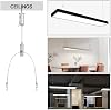 Kit de cable de suspensión para luz de acuario de 10 paquetes | Cadenas colgantes de acero ajustables de 5 pies, cadenas para luminarias, cuerda de acero inoxidable resistente para panel LED de tanque de peces 4
