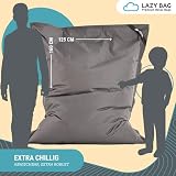 LAZY BAG Riesen-Sitzsack XL 160x125 cm mit 300 Liter | Sitzkissen 2-in-1 für Kinder & Erwachsene...